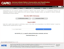 Tablet Screenshot of capec.mitre.org