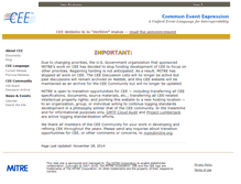 Tablet Screenshot of cee.mitre.org